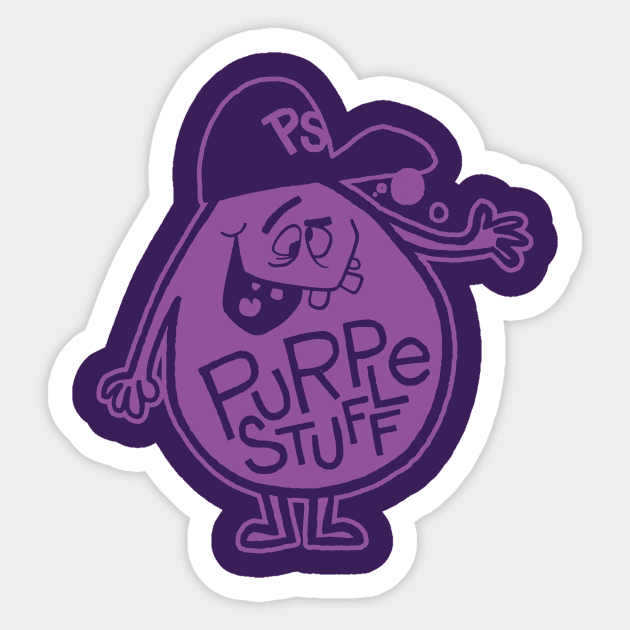 The Purple Stuff Sticker by sombreroinc